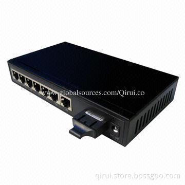10/100M Dual Fiber 1550nm 60km SC 1SC+6RJ45 6Port Ethernet Fiber Optic Switch